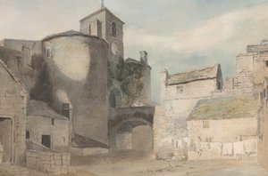 Entrada fortificada para uma Porta Leste da cidade galesa de Caernarvon, ca. 1802.