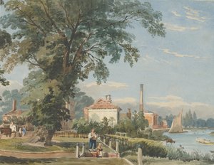 No Tamisa, em Hammersmith, ca. 1836.