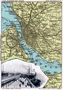 Mapa de Liverpool, Merseyside, 1903.
