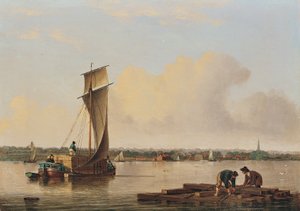 A Keel on the Humber, finais da década de 1820 (óleo sobre painel)