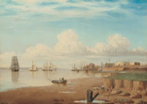 Navios no rio Humber e no South Blockhouse, início da década de 1830 (óleo sobre painel)