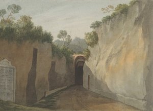 Entrada na Gruta de Posillipo, Nápoles, 1778-79. de John Warwick Smith