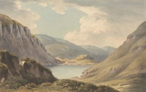 Llyn Geirionedd não muito longe de Trefriew, no Rio Conway, Carnarvonshire de John Warwick Smith