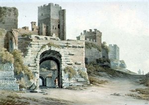 Porta Tiburtina (agora Porta di San Lorenzo), Roma, vista dentro de John Warwick Smith
