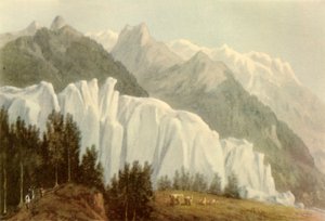 "The Glacier des Bossons, Chamonix", 1786, 1946.  