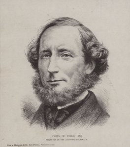 Cyrus West Field, financista americano envolvido na instalação do primeiro cabo telegráfico transatlântico em 1858