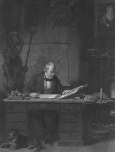 Sir Walter Scott em seu estudo, Castle Street, Edimburgo