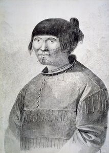 Retrato de Tatuado nativo da ilha de Unalaska de John Webber