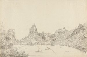 Vista do Porto de Taloo na Ilha de Eimeo de John Webber