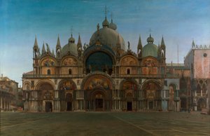 Fachada Ocidental da Basílica de San Marco, Veneza, Itália de John Wharlton Bunney