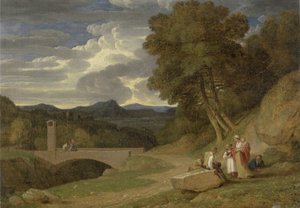 Uma paisagem italiana (óleo sobre tela)