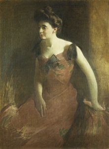 Mulher vestida de vermelho, 1900