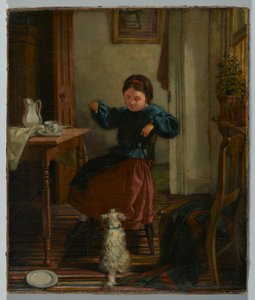 Menina e cão de John Whittaker