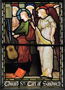 St Cecilia Singing, Lady Chapel Janela, c.1885 (vitrais)