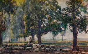 Cuidando dos rebanhos, c1895