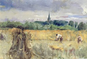 Harvest Field, Stratford-upon-Avon (óleo sobre tela)