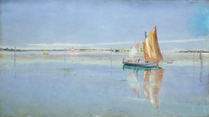 Na Lagoa, Veneza (óleo sobre tela)