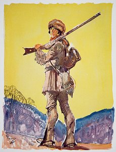 Davy Crockett (cor litho) de John William Jr. Thomason