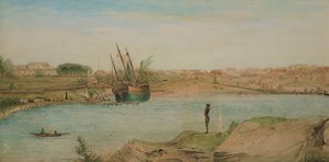 Sydney Cove, cabeça da enseada, 1808 (wc)