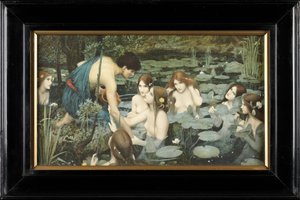 Hylas and the Nymphs (impressão colorida) de John William Waterhouse