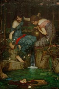 Ninfas Encontrando a Cabeça de Orfeu de John William Waterhouse