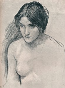 Estudo para a pintura Hylas e as ninfas, c1896 de John William Waterhouse
