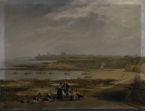 Casacos de Culler olhando para Tynemouth - Ebb tide de John Wilson Carmichael