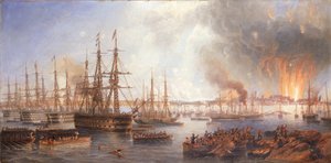 O bombardeio de Sveaborg, 5 de agosto de 1855, 1856 de John Wilson Carmichael