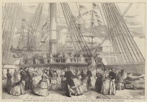 The Naval Review, Dança a bordo do HMS Caesar, 91, Capitão Robb de John Wilson Carmichael