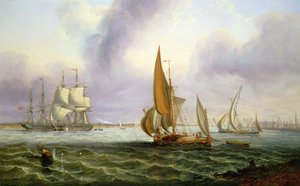 O Tamisa em Woolwich de John Wilson Carmichael