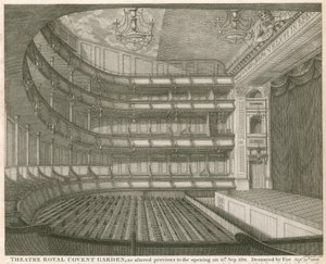 Theatre Royal, Covent Garden, Londres, alterado antes da inauguração em 15 de setembro de 1794 de John Winston