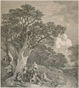 Ciganos em uma floresta, depois de Thomas Gainsborough, c1740-1780.