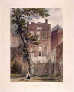 Vista da residência de Milton, Petty France, Westminster, Londres, 1851 de John Wykeham Archer