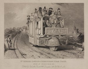 Dr. Churchs London & Birmingham Treinador a vapor, 1833 de John after Cooke