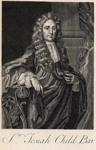 Retrato de Sir Joseph Child (1630-99), gravado por Michiel van der Gucht (1660-1725)
