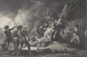 A morte do general Montgomery, no ataque de Quebec, dezembro de 1775, 1798 de John after Trumbull