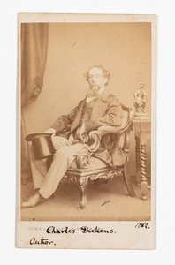 Cartão de visita de Charles Dickens de John and Charles Watkins