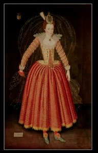 Lucy Harrington, condessa de Bedford, em um traje de máscaras projetado por Inigo Jones, 1606