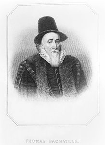 Retrato de Thomas Sackville (1536-1608) 1º Conde de Dorset, de &39;British Retratos Lodge&39;, 1823