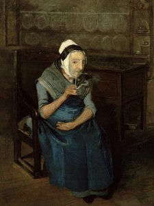 Retrato de um servo de Bramham Park, Yorkshire, c.1822 (óleo sobre tela) de John of Hull Widdas