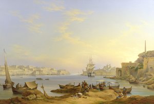 Grande porto, Valletta, Malta, 1850