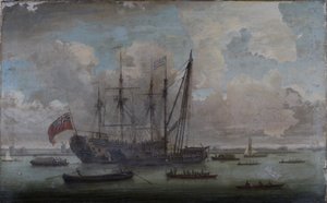 Um Sheer Hulk que remonta um East Indiaman