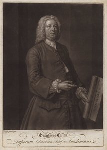 William Caslon, tipógrafo inglês (mezzotint) de John the younger Faber