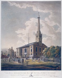 Vista da Igreja de St John Horsleydown, Bermondsey, Londres, 1799.