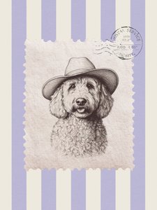 Carimbo de desenho de cowboy