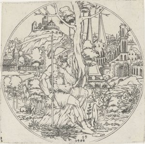 Saturno Bottoms of Bowls: Landscapes with Bible and Mythological Representations (título da série) de Jonas Silber