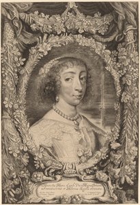 Henriqueta Maria, Rainha da Inglaterra de Jonas Suyderhoff after Sir Anthony van Dyck