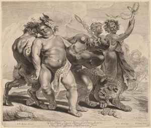 Embriaguez de Baco de Jonas Suyderhoff after Sir Peter Paul Rubens