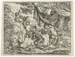 Sátiros e ninfas debaixo de uma árvore de Jonas Umbach