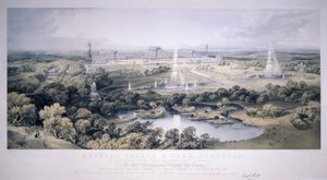 Palácio de Cristal, Sydenham, Londres, 1854 de Jonathan Needham